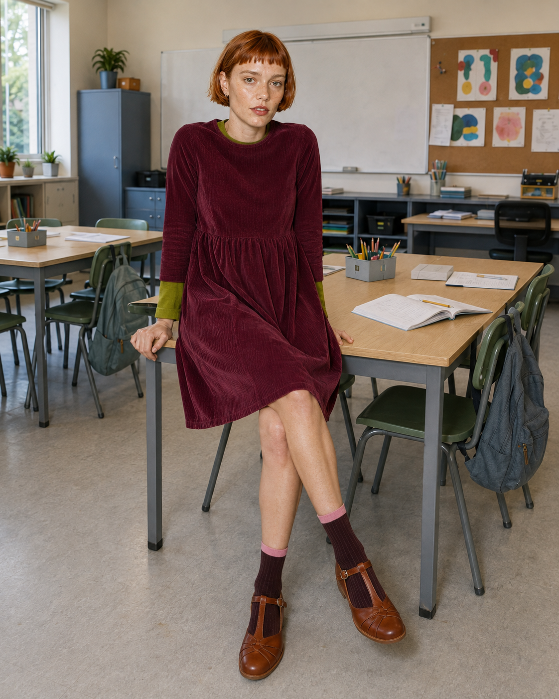 Mulberry Cord with an Acid-Yellow Underlayer · Classroom · tighter authority