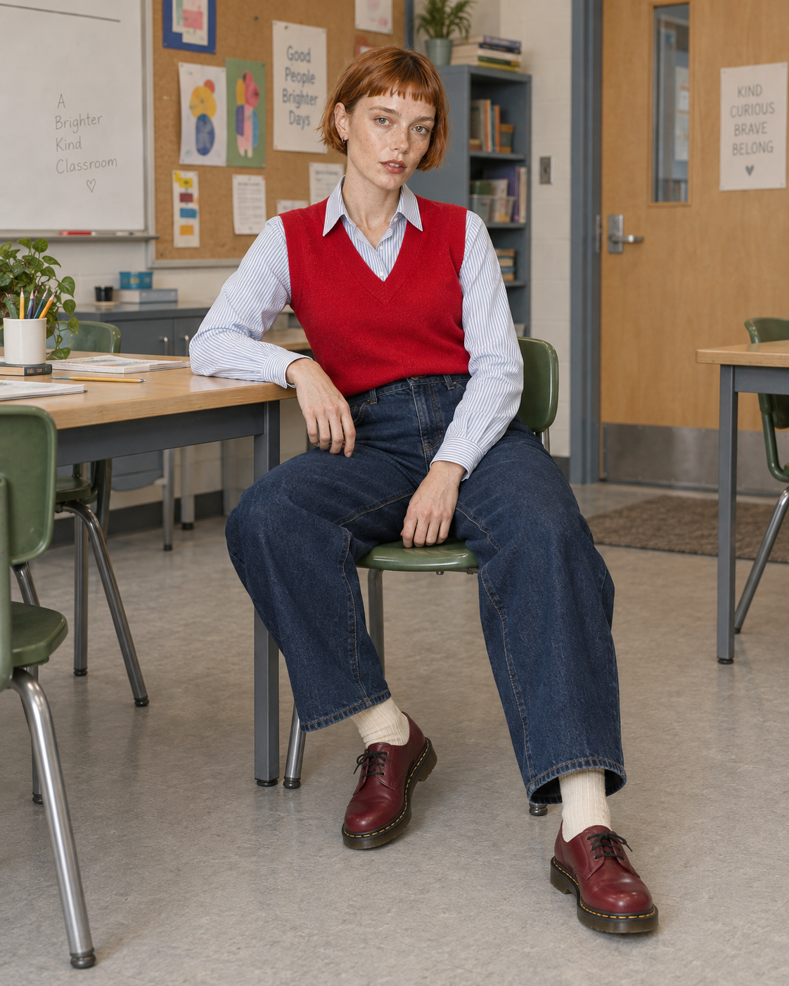 Vermilion over Fine Stripes · Classroom · tighter authority