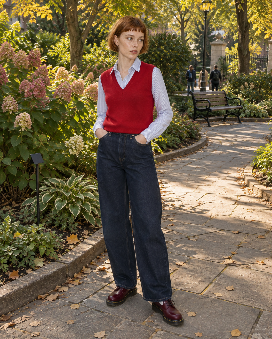 Vermilion over Fine Stripes · After school · location alternate